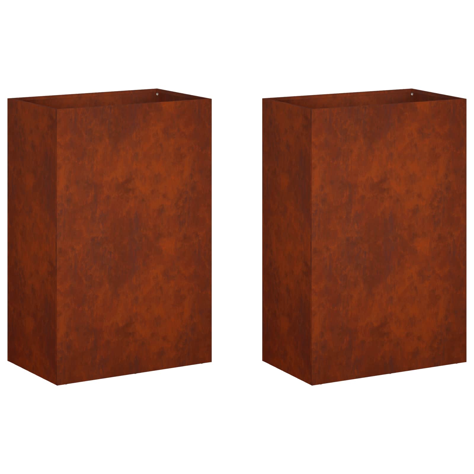 vidaXL Γλάστρα Κήπου 2 τμχ. Σκ rusty 40 x 30 x 75 cm - Image 2
