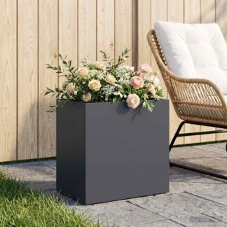 vidaXL Γλάστρα Κήπου Ανθρακί 50 x 30 x 50 cm Ψυχρής έλασης χάλυβας