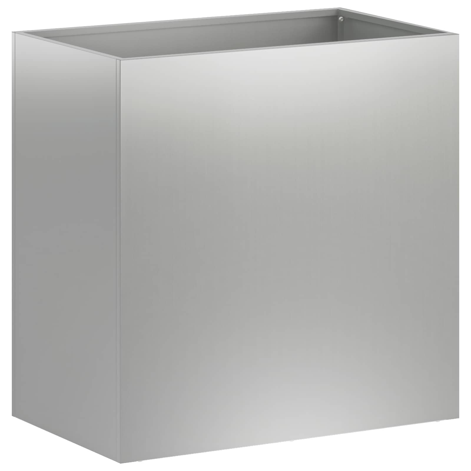 vidaXL Γλάστρα Κήπου Ασημί 50 x 30 x 50 cm Γαλβανισμένος Χάλυβας - Image 2