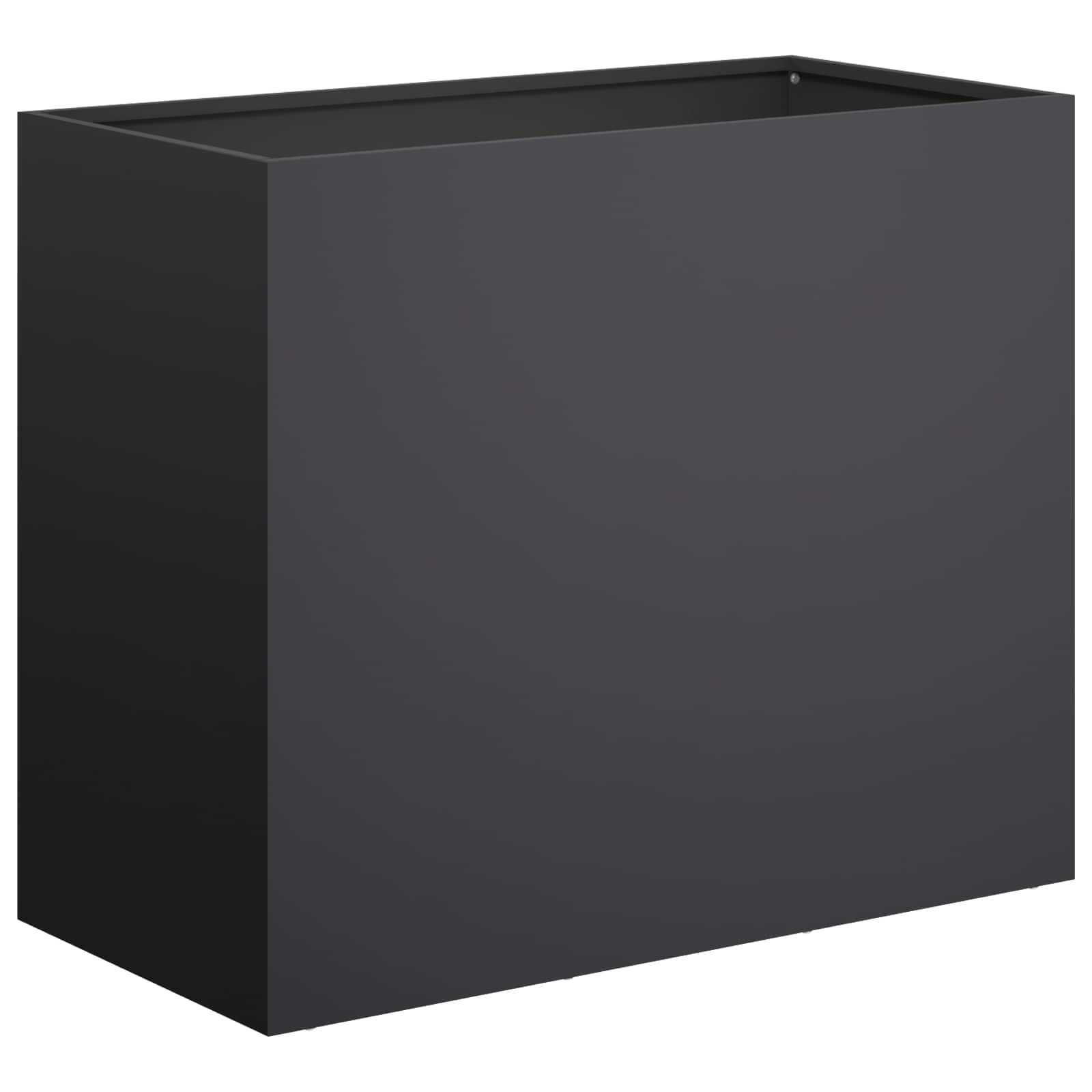 vidaXL Γλάστρα Κήπου Μαύρο 60 x 30 x 40 εκ. Ψυχρής έλασης χάλυβας - Image 2