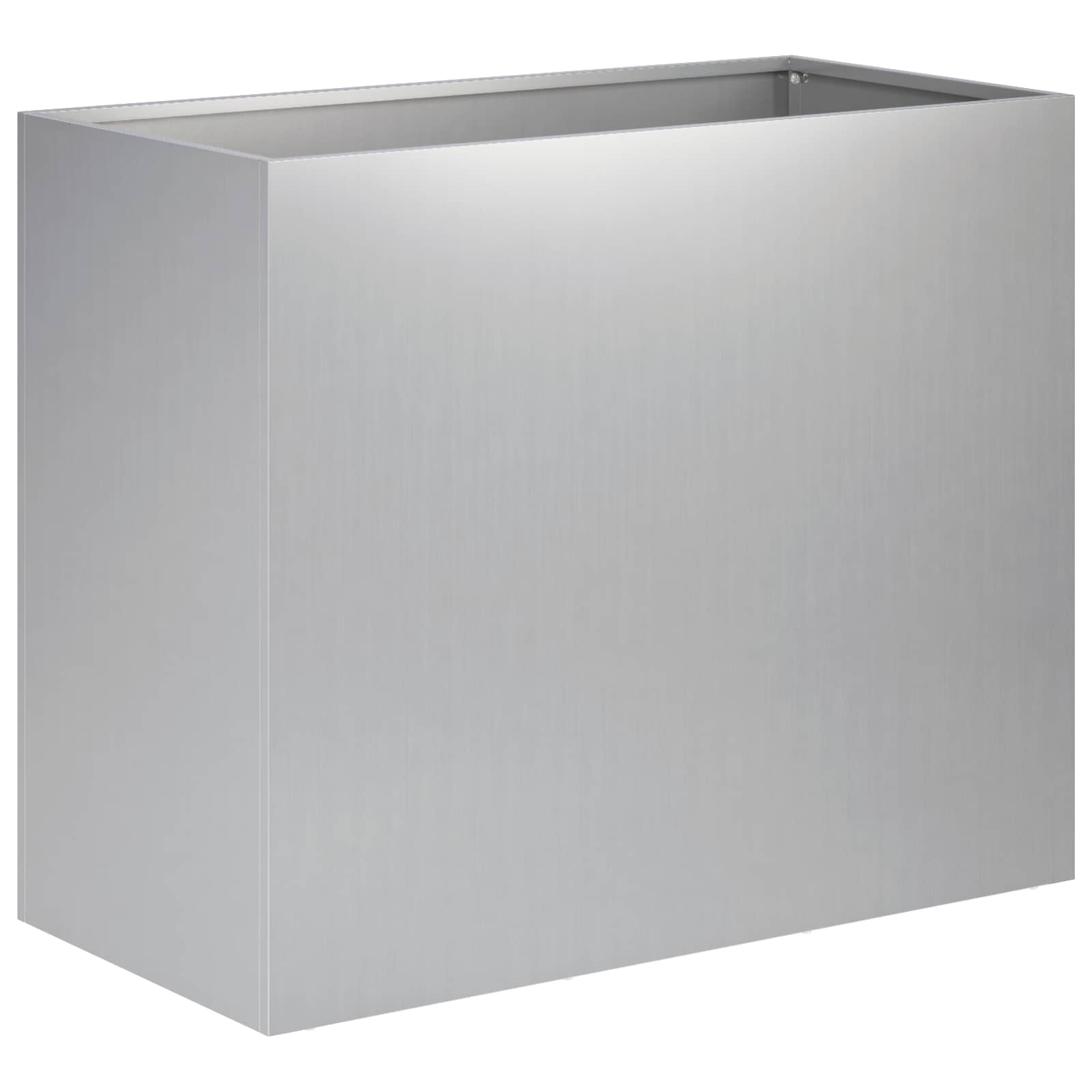vidaXL Γλάστρα Κήπου 2 τμχ. Ασημί 60 x 30 x 40 εκ. - Image 3