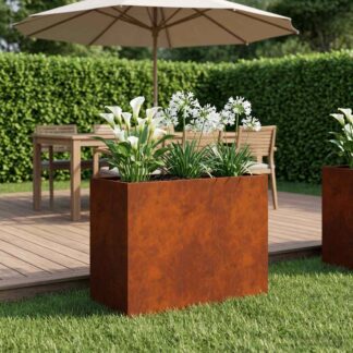 vidaXL Γλάστρα Κήπου Σκ rusty 60 x 30 x 40 εκ.