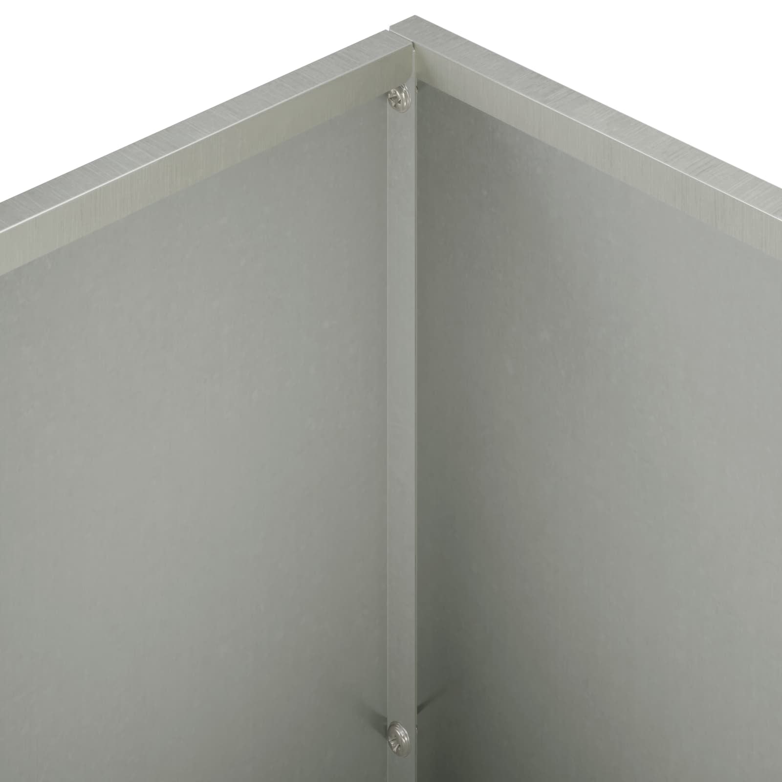 vidaXL Γλάστρα Κήπου Ασημί 60 x 30 x 50 εκ. Ανοξείδωτο Ατσάλι - Image 5