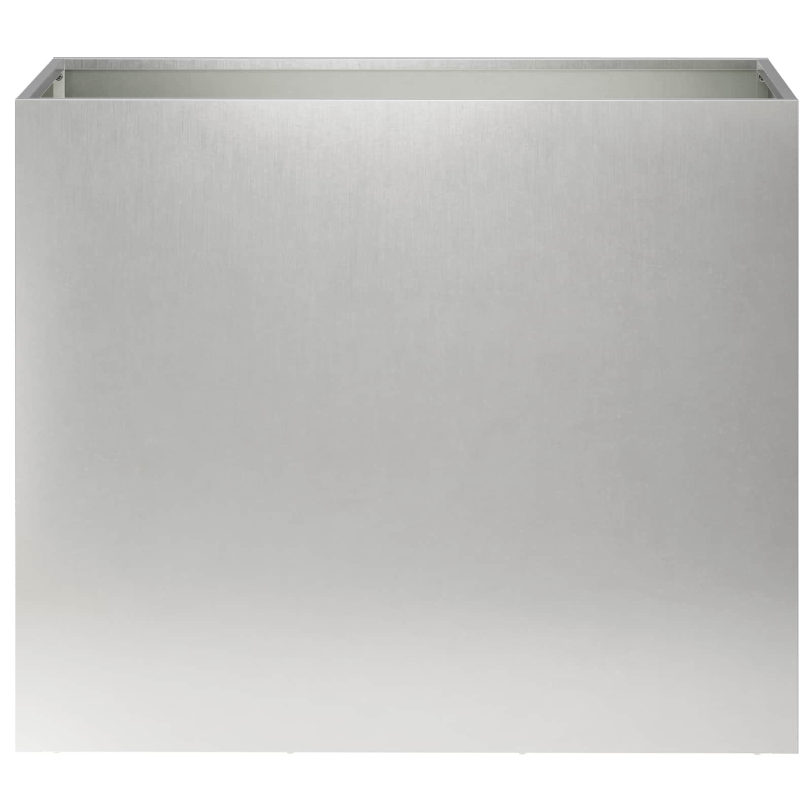 vidaXL Γλάστρα Κήπου Ασημί 60 x 30 x 50 εκ. Ανοξείδωτο Ατσάλι - Image 3