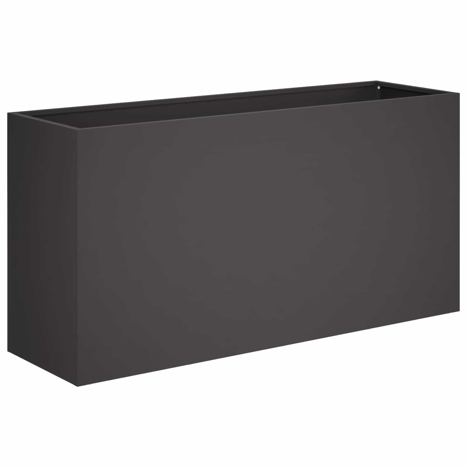 vidaXL Γλάστρα Κήπου Μαύρο 100 x 30 x 50 cm Ψυχρής έλασης χάλυβας - Image 2