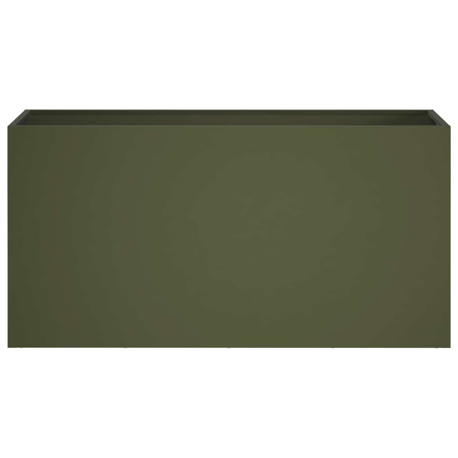 vidaXL Γλάστρα Κήπου 2 τμχ. Λαδί 100 x 30 x 50 cm - Image 4