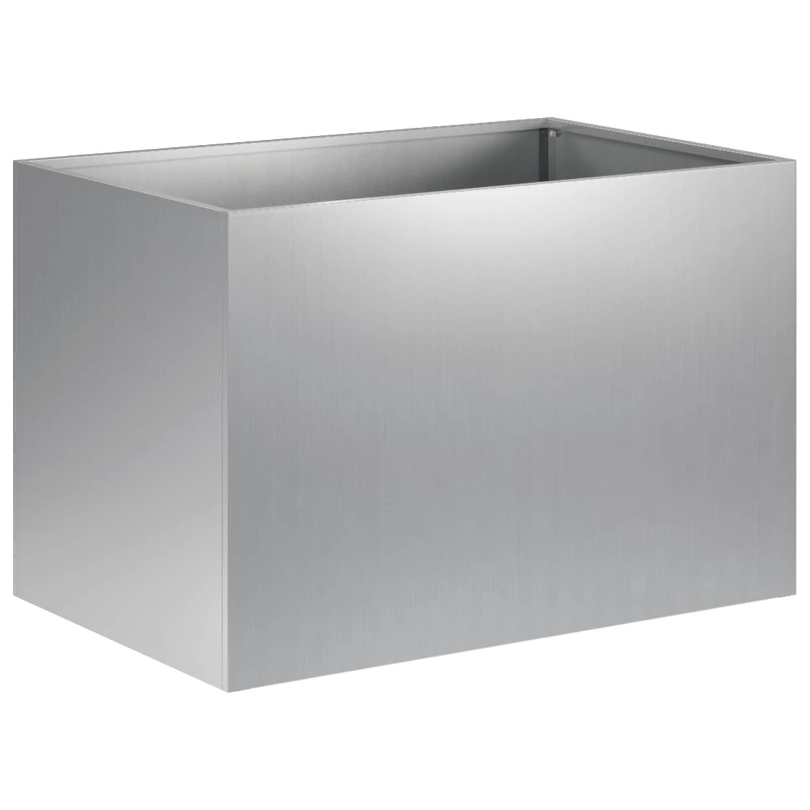 vidaXL Γλάστρα Κήπου Ασημί 50 x 40 x 40 εκ. Γαλβανισμένος Χάλυβας - Image 2