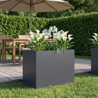 vidaXL Γλάστρα Κήπου Ανθρακί 50 x 40 x 50 εκ Ψυχρής έλασης χάλυβας