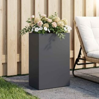 vidaXL Γλάστρα Κήπου Ανθρακί 50 x 40 x 75 εκ. Ψυχρής έλασης χάλυβας