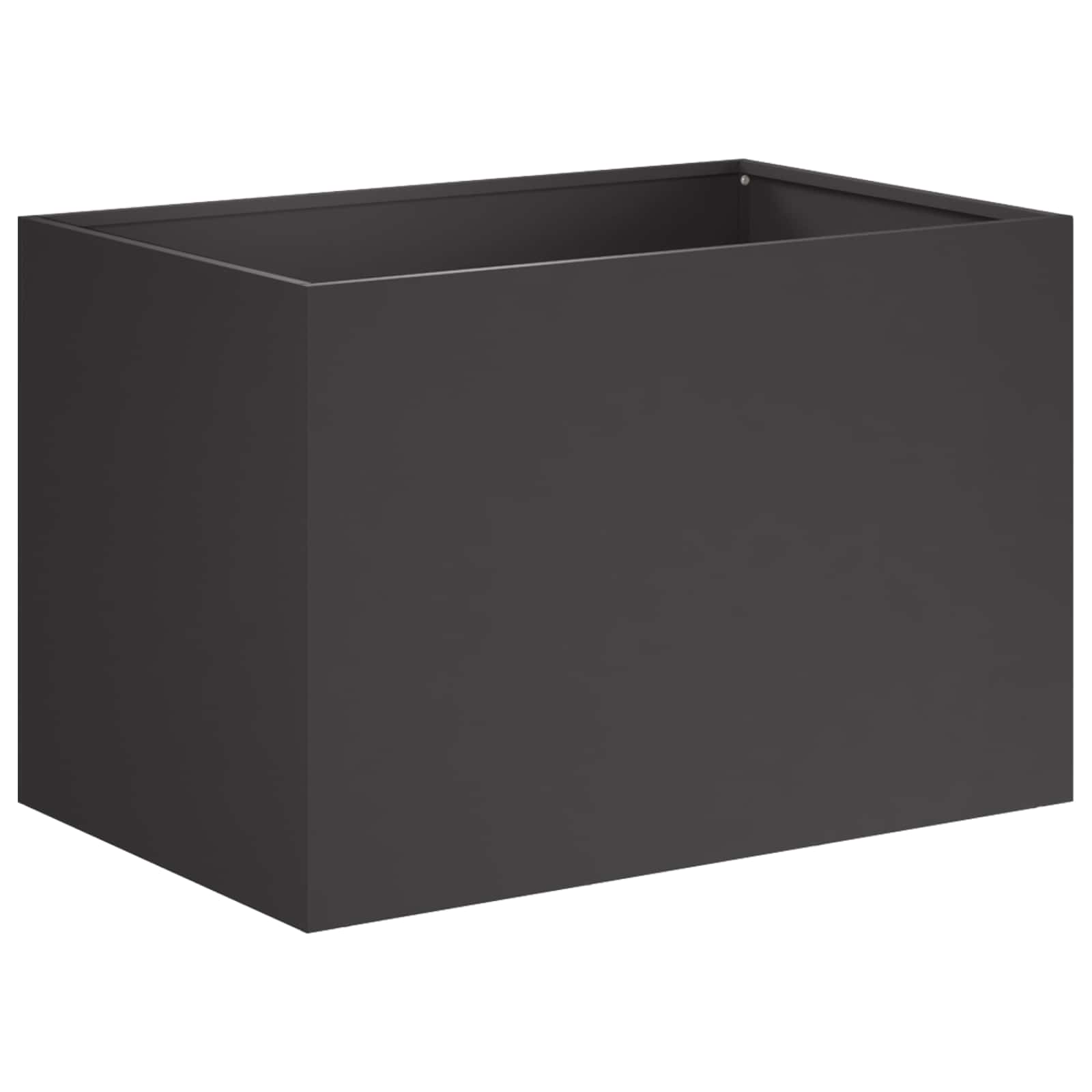 vidaXL Γλάστρα Κήπου Μαύρο 60 x 40 x 40 εκ. Ψυχρής έλασης χάλυβας - Image 2