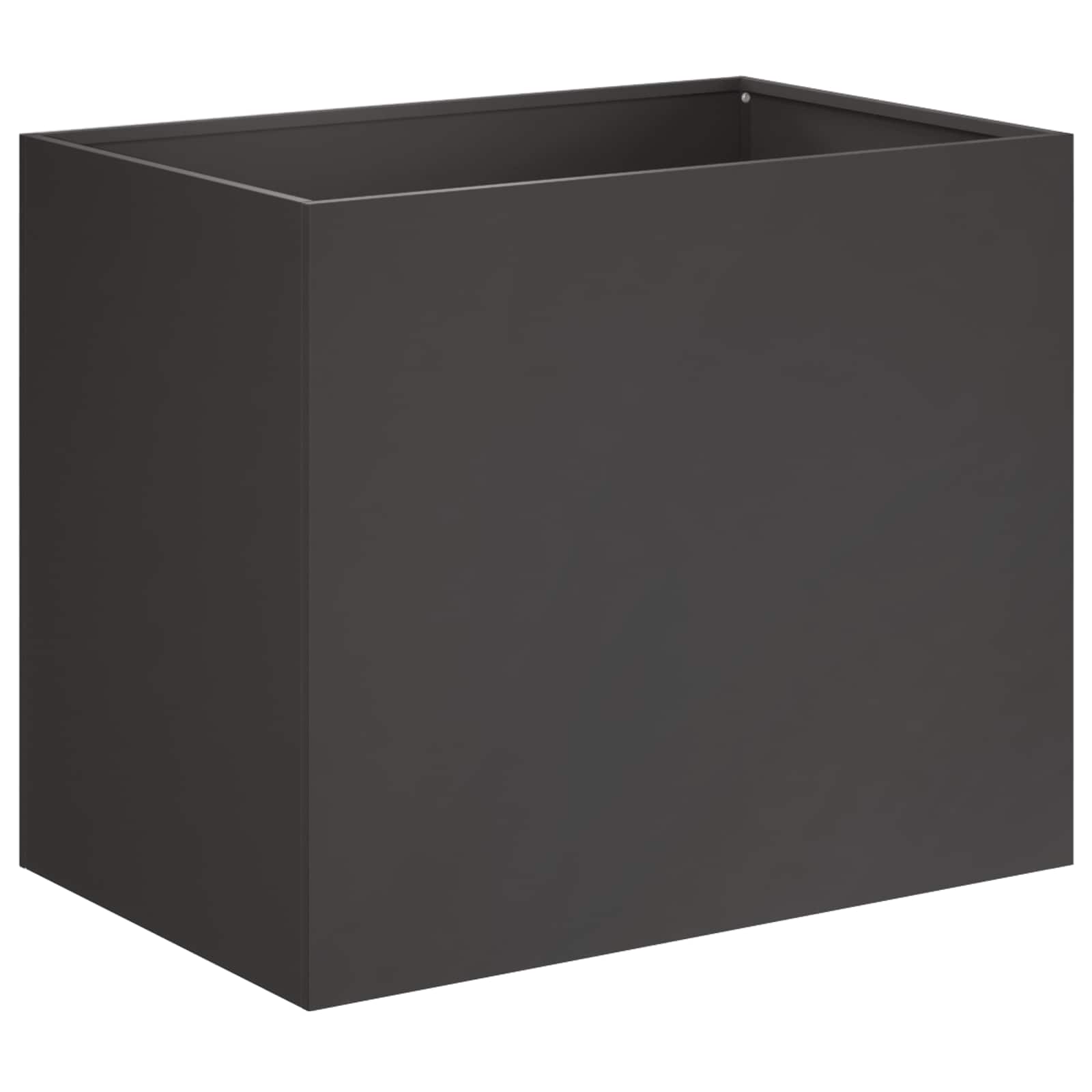 vidaXL Γλάστρα Κήπου Μαύρο 60 x 40 x 50 cm Ψυχρής έλασης χάλυβας - Image 2