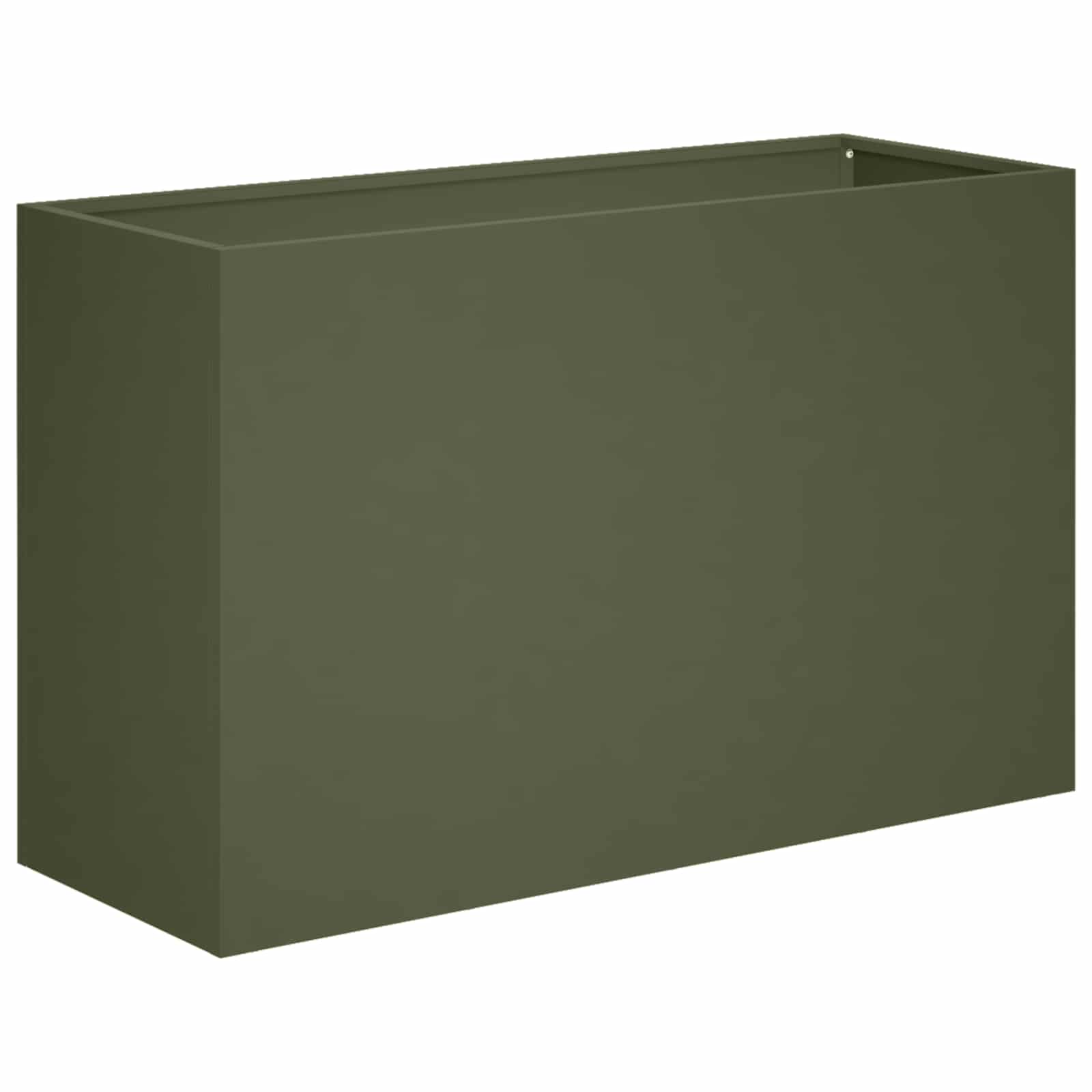 vidaXL Γλάστρα Κήπου Λαδί 80 x 40 x 50 cm Ψυχρής έλασης χάλυβας - Image 2