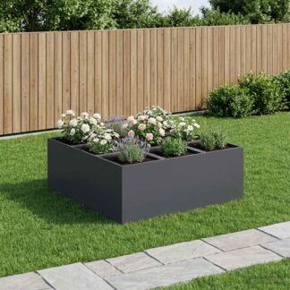 vidaXL Γλάστρα Κήπου Ανθρακί 100 x 100 x 40 cm Ψυχρής έλασης χάλυβας