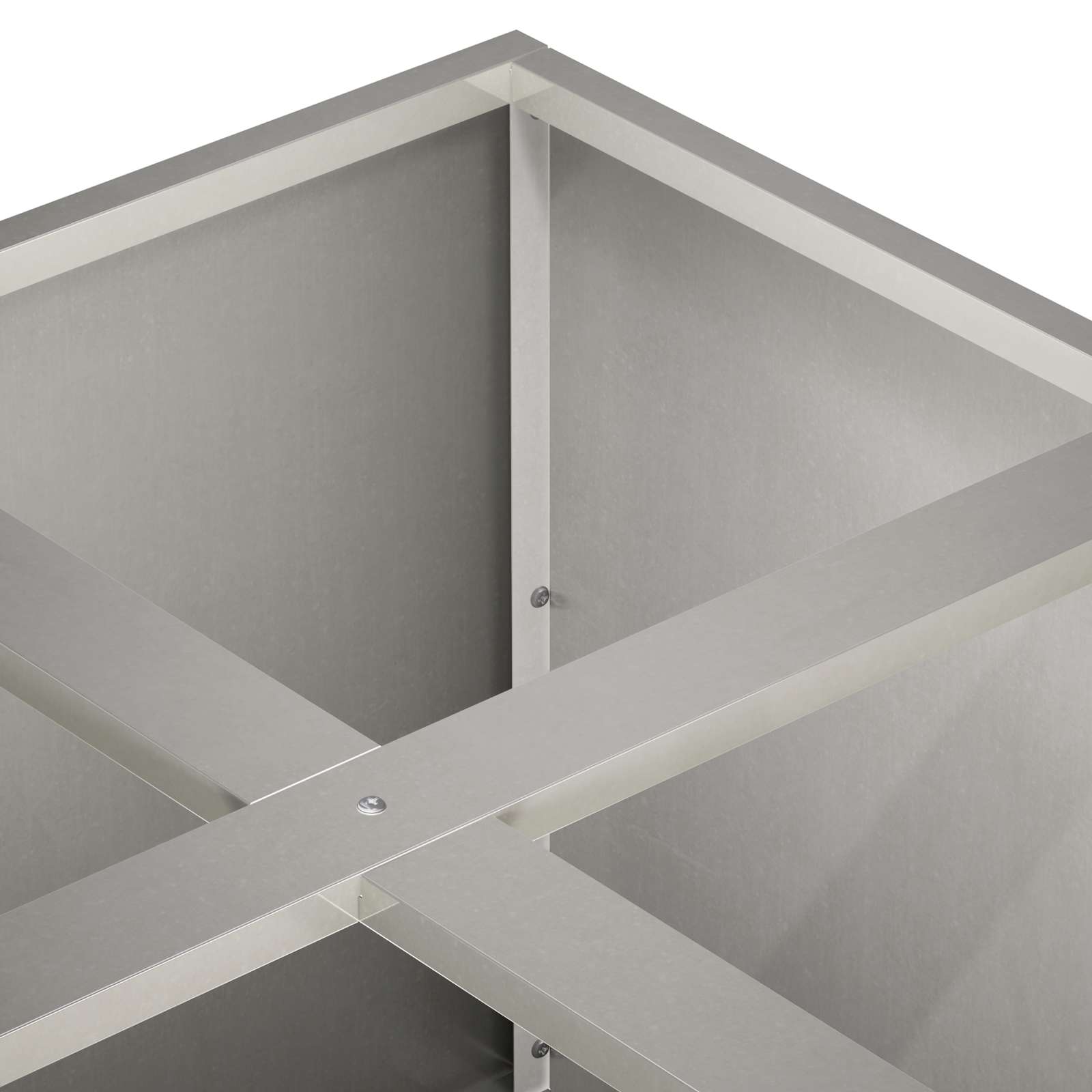 vidaXL Γλάστρα Κήπου Ασημί 100 x 100 x 40 cm Ανοξείδωτο Ατσάλι - Image 5
