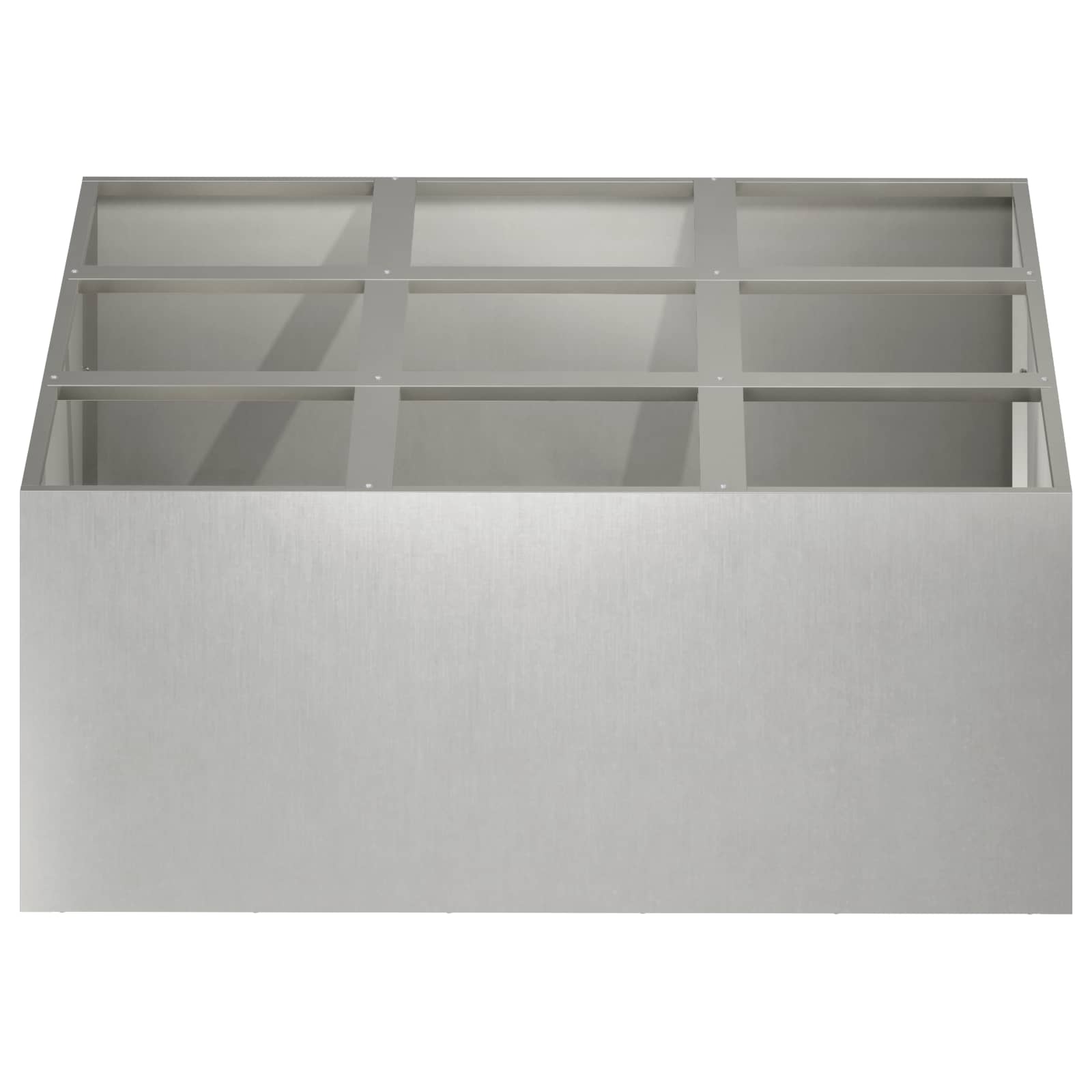 vidaXL Γλάστρα Κήπου Ασημί 100 x 100 x 40 cm Ανοξείδωτο Ατσάλι - Image 3