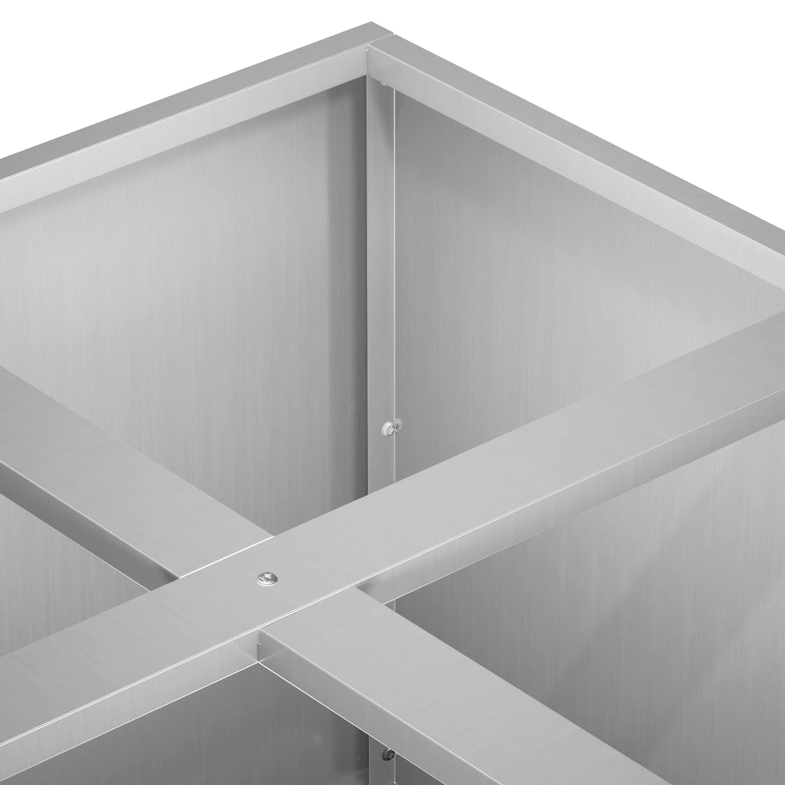 vidaXL Γλάστρα Κήπου Ασημί 100 x 100 x 40 cm Γαλβανισμένος Χάλυβας - Image 5
