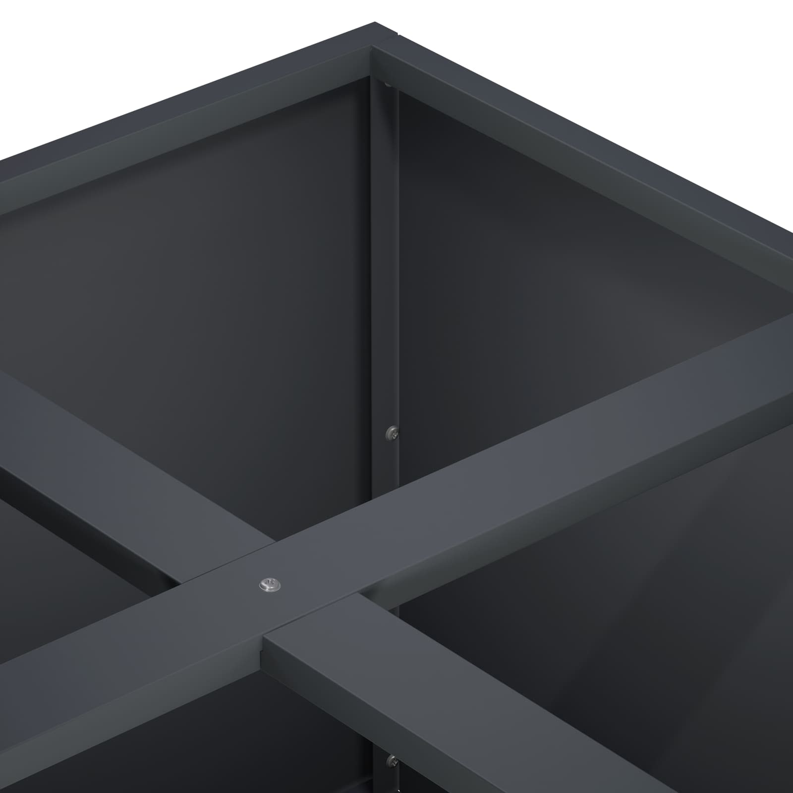 vidaXL Γλάστρα Κήπου Ανθρακί 100 x 100 x 50 cm Ψυχρής έλασης χάλυβας - Image 5