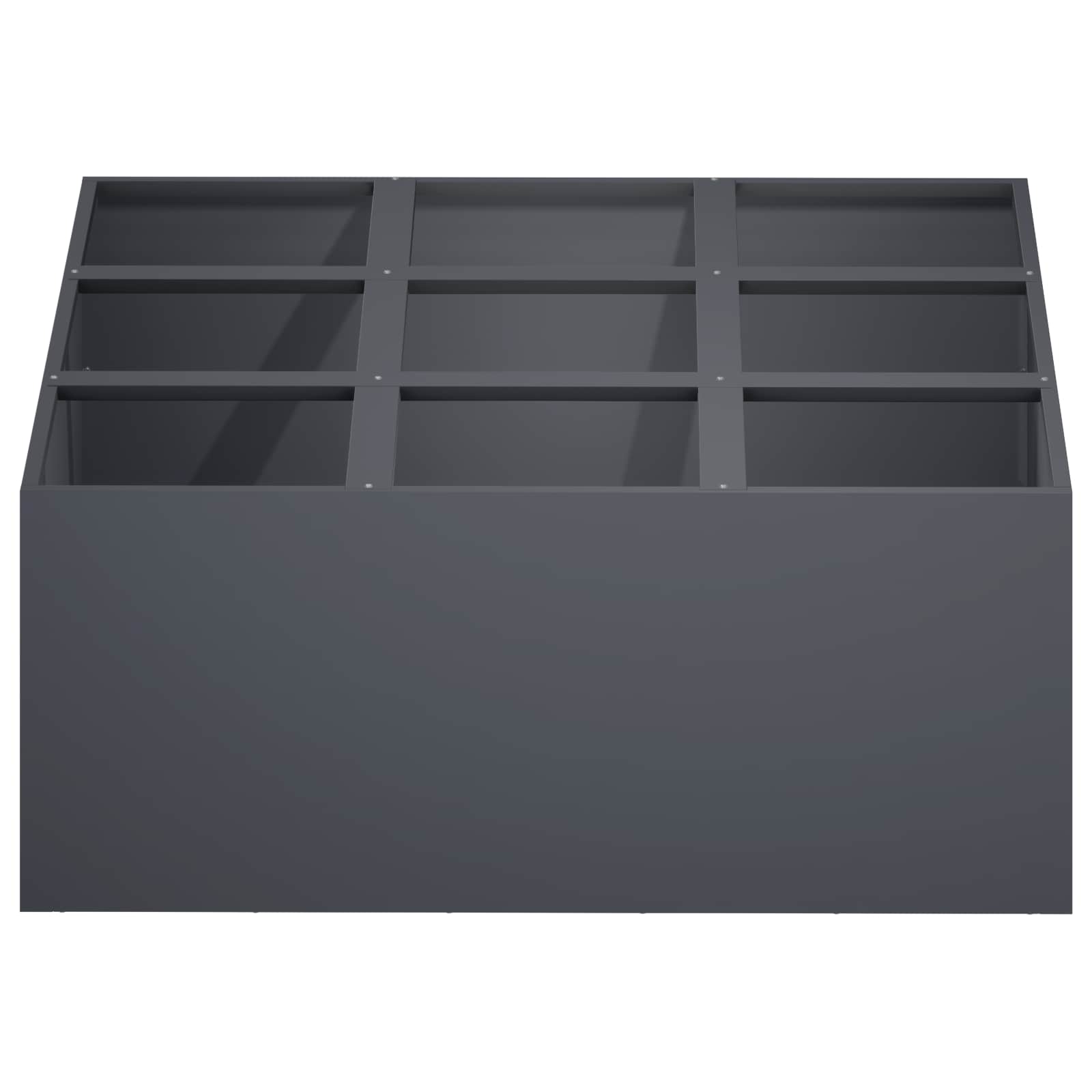 vidaXL Γλάστρα Κήπου Ανθρακί 100 x 100 x 50 cm Ψυχρής έλασης χάλυβας - Image 3