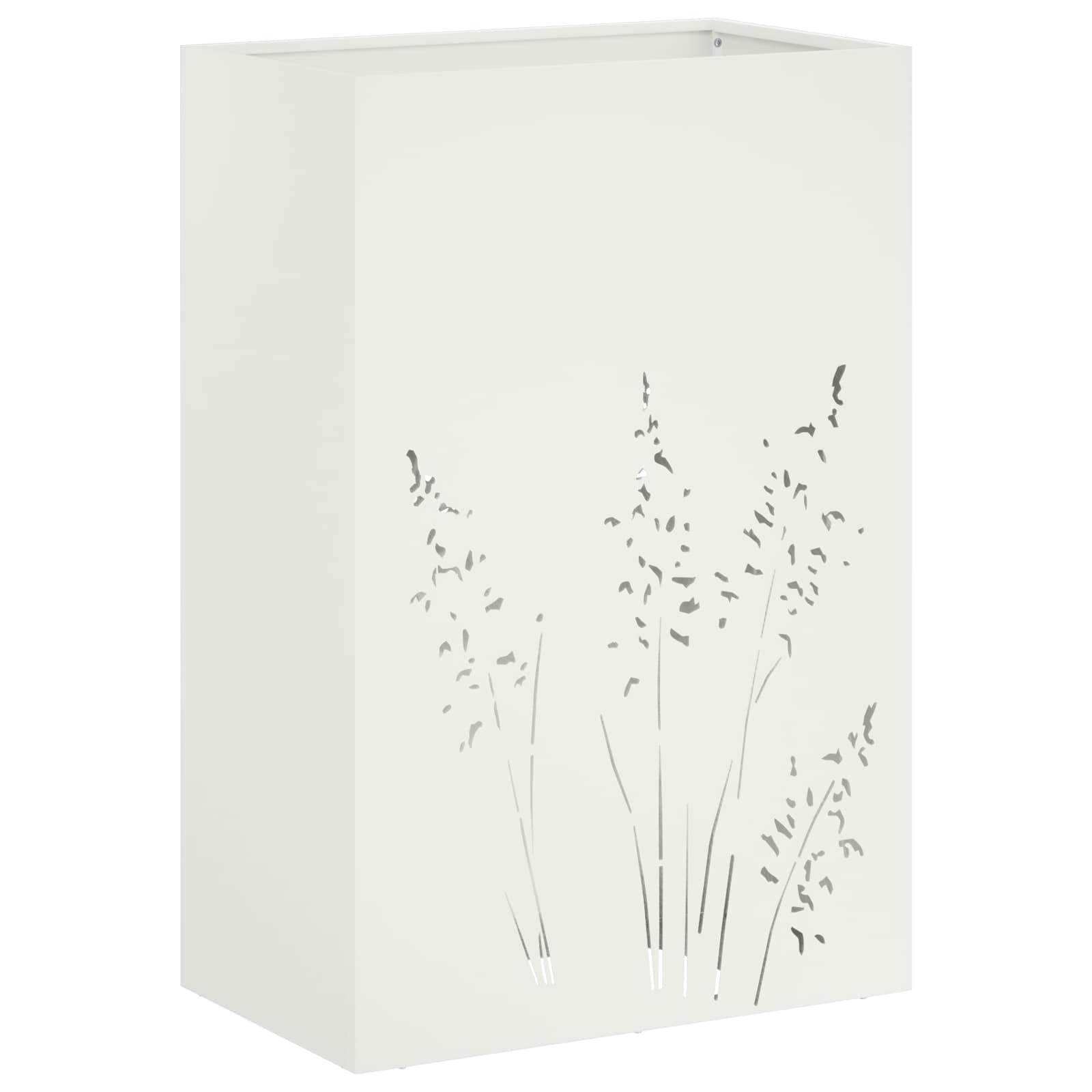 vidaXL Γλάστρα Κήπου 2 τμχ. Λευκό 50 x 30 x 75 εκ - Image 4