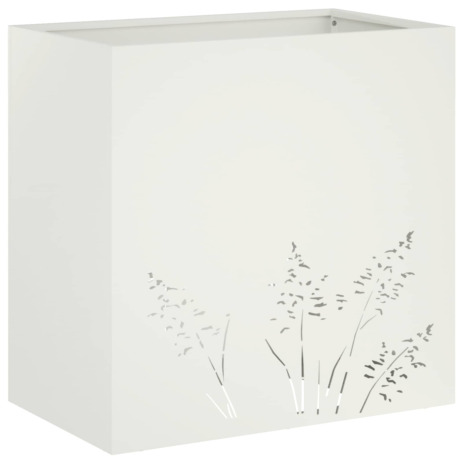 vidaXL Γλάστρα Κήπου 2 τμχ. Λευκό 50 x 30 x 49 εκ - Image 4