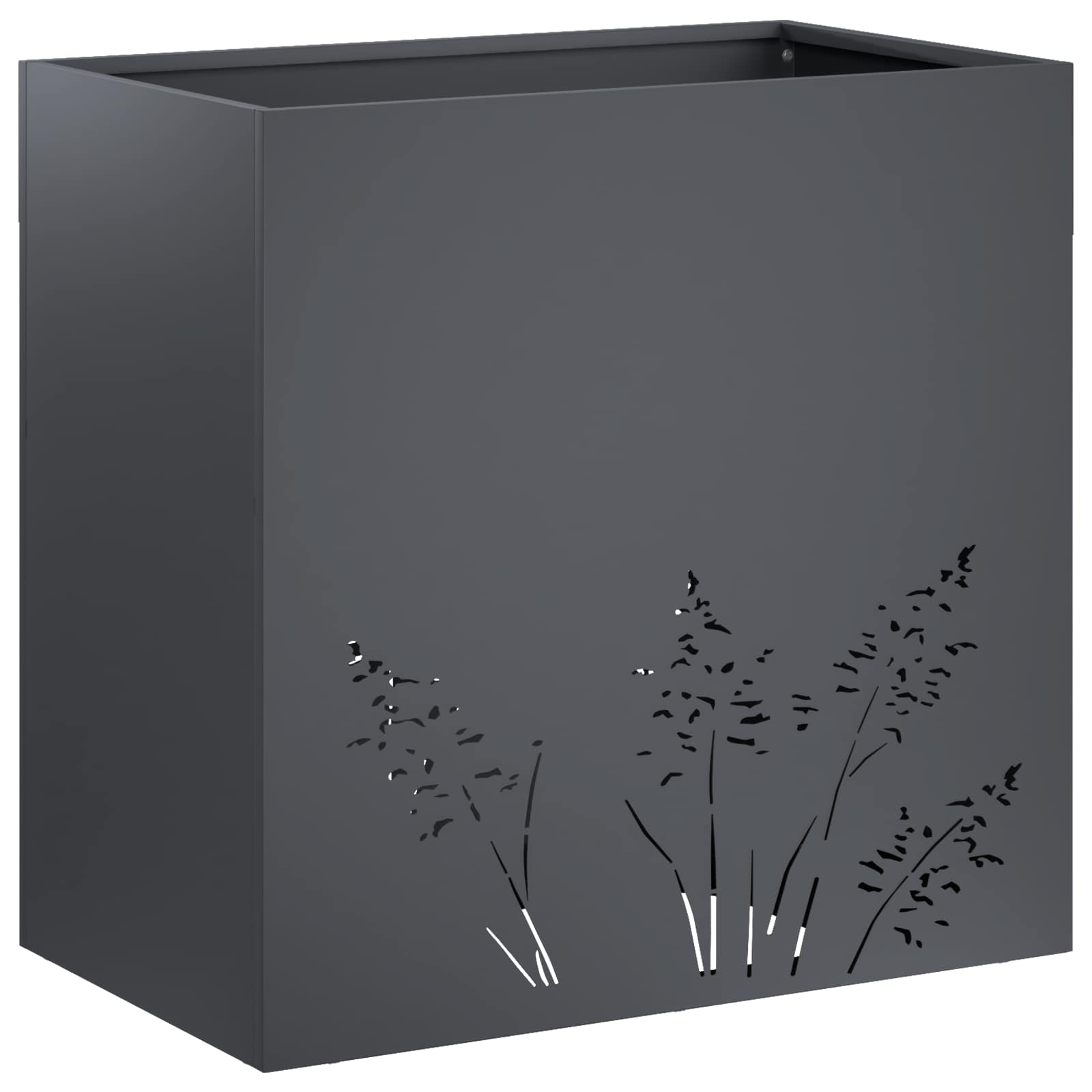 vidaXL Γλάστρα Κήπου Ανθρακί 50 x 30 x 49 εκ Ψυχρής έλασης χάλυβας - Image 2