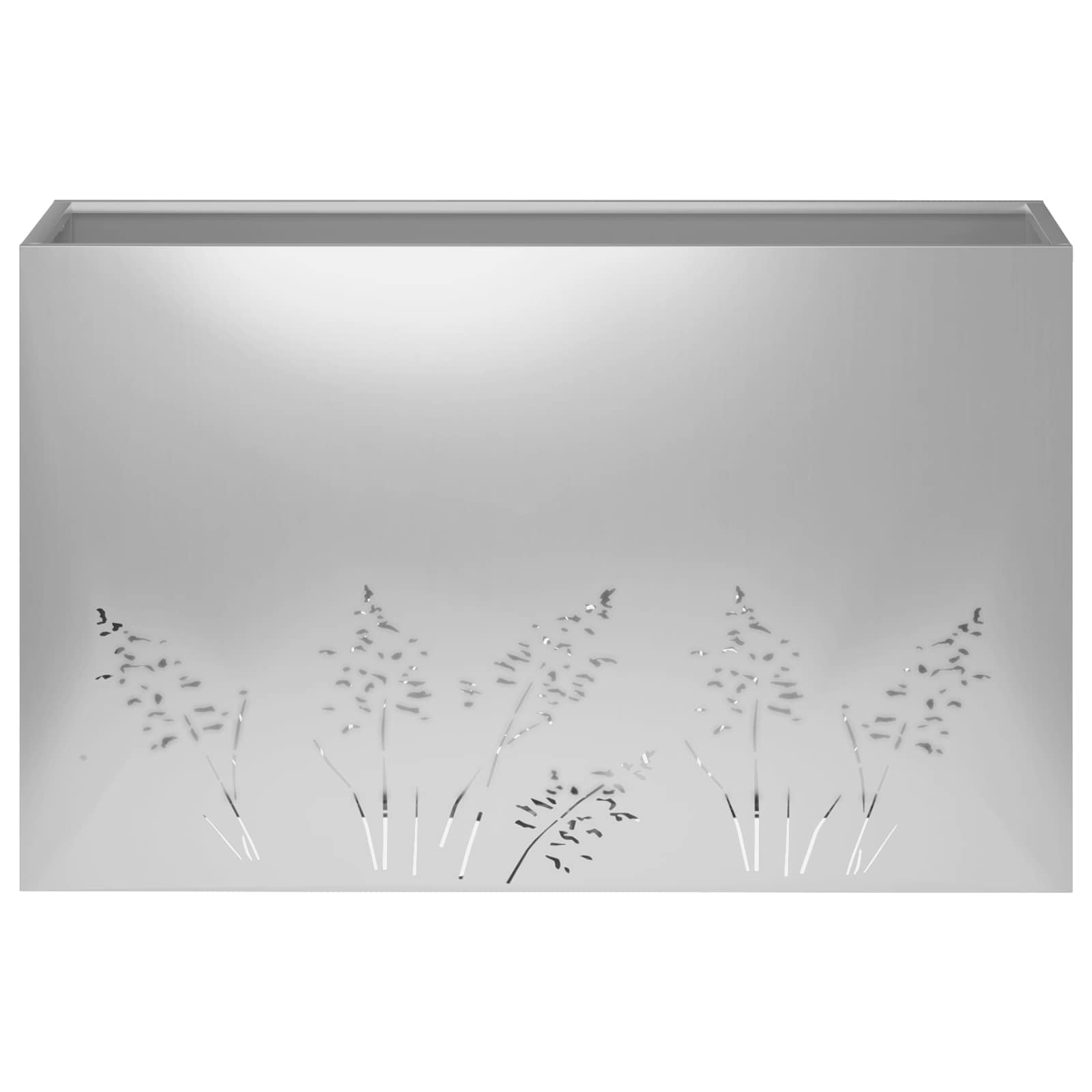 vidaXL Γλάστρα Κήπου 2 τμχ. Ασημί 80 x 30 x 49 εκ - Image 5