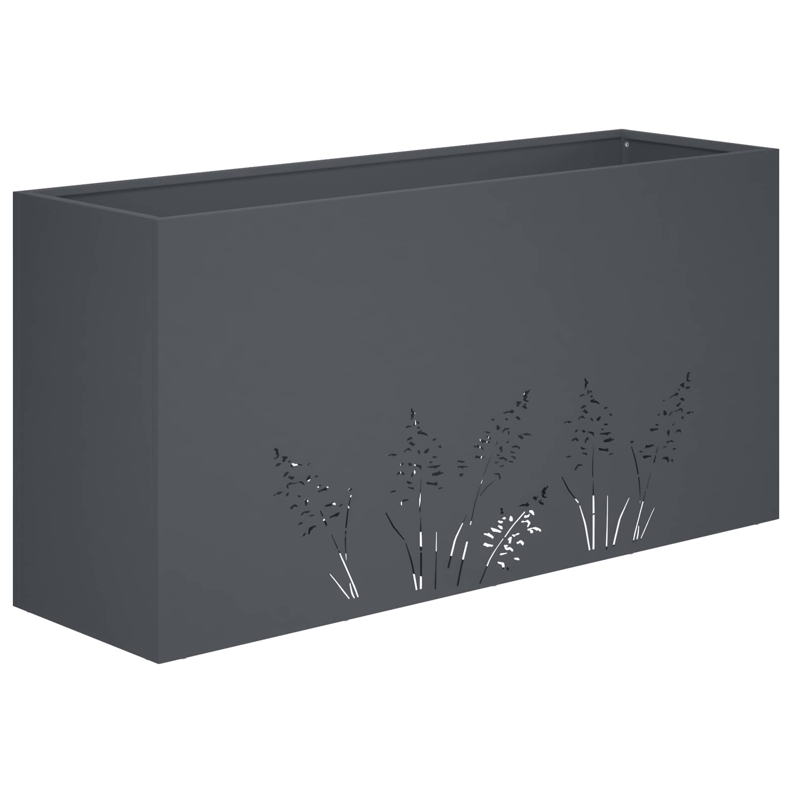 vidaXL Γλάστρα Κήπου 2 τμχ. Ανθρακί 100 x 30 x 49 εκ - Image 4