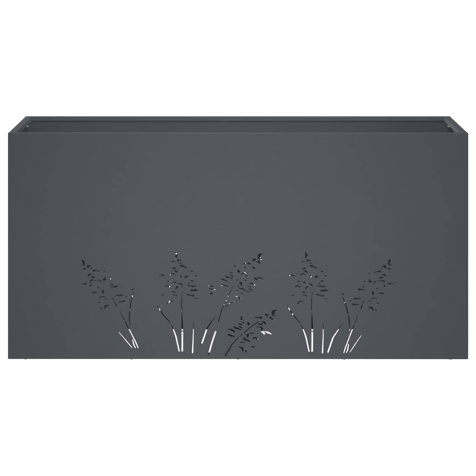 vidaXL Γλάστρα Κήπου 2 τμχ. Ανθρακί 100 x 30 x 49 εκ - Image 5