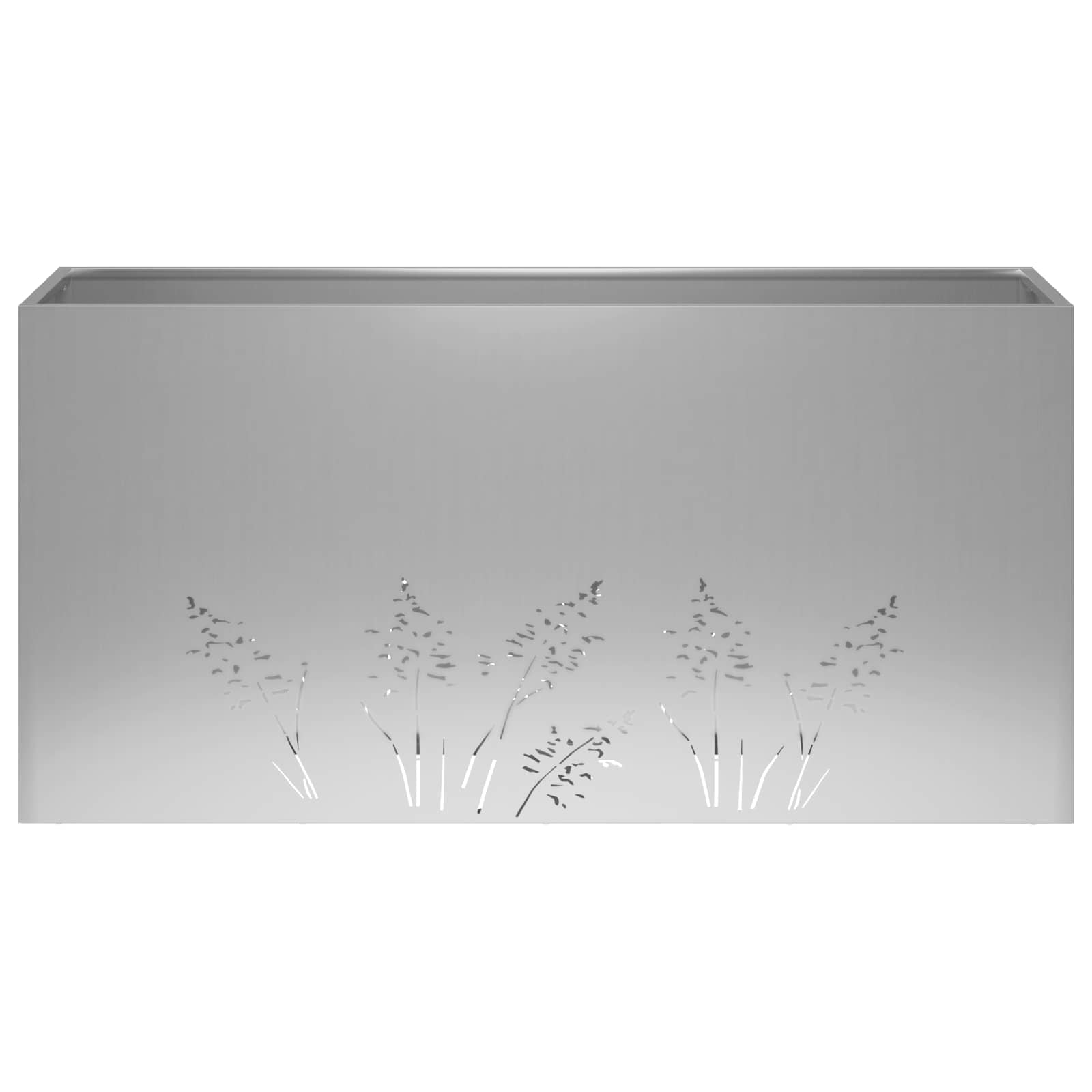 vidaXL Γλάστρα Κήπου 2 τμχ. Ασημί 100 x 30 x 49 εκ - Image 5