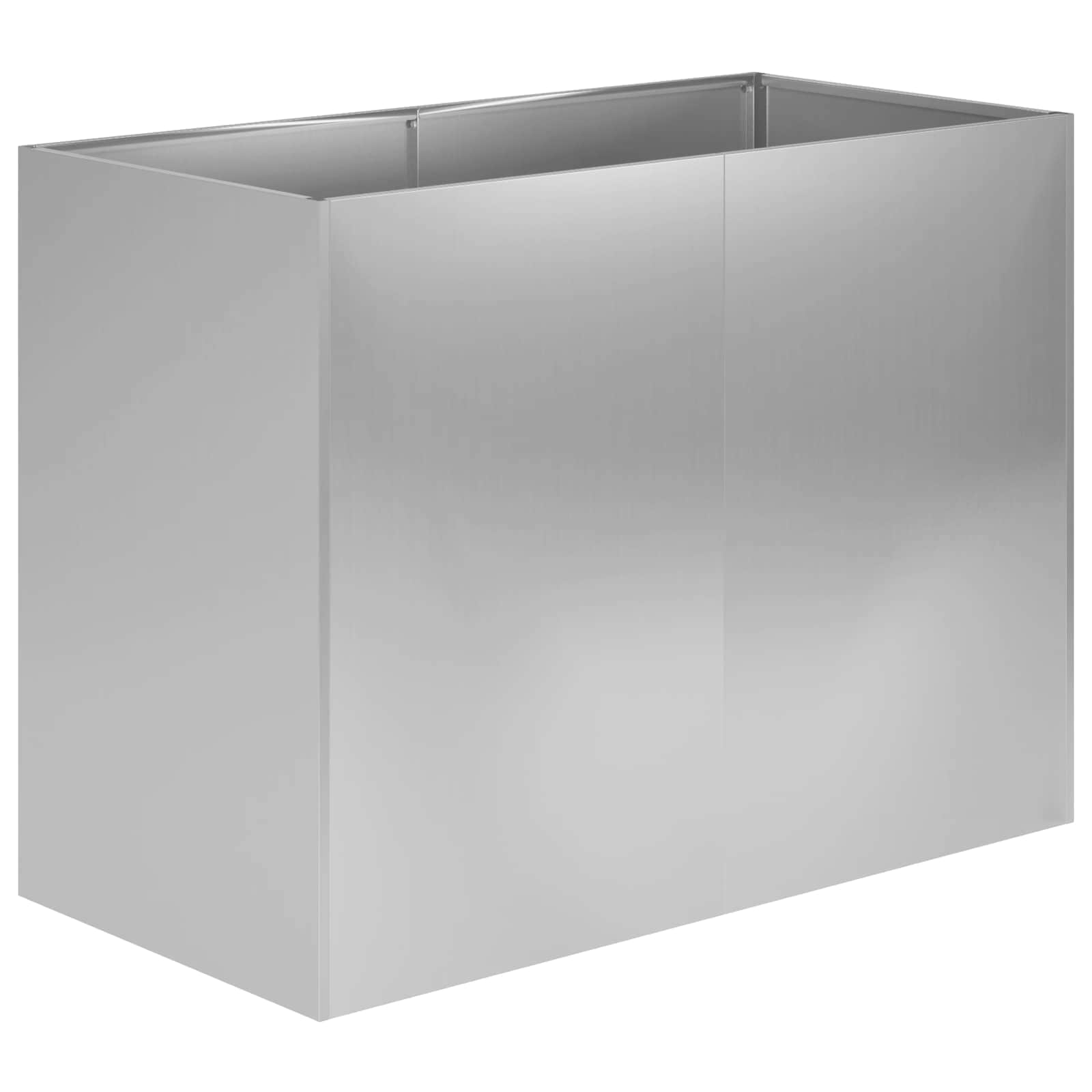 vidaXL Γλάστρα Κήπου Ασημί 80 x 40 x 60 cm Γαλβανισμένος Χάλυβας - Image 2