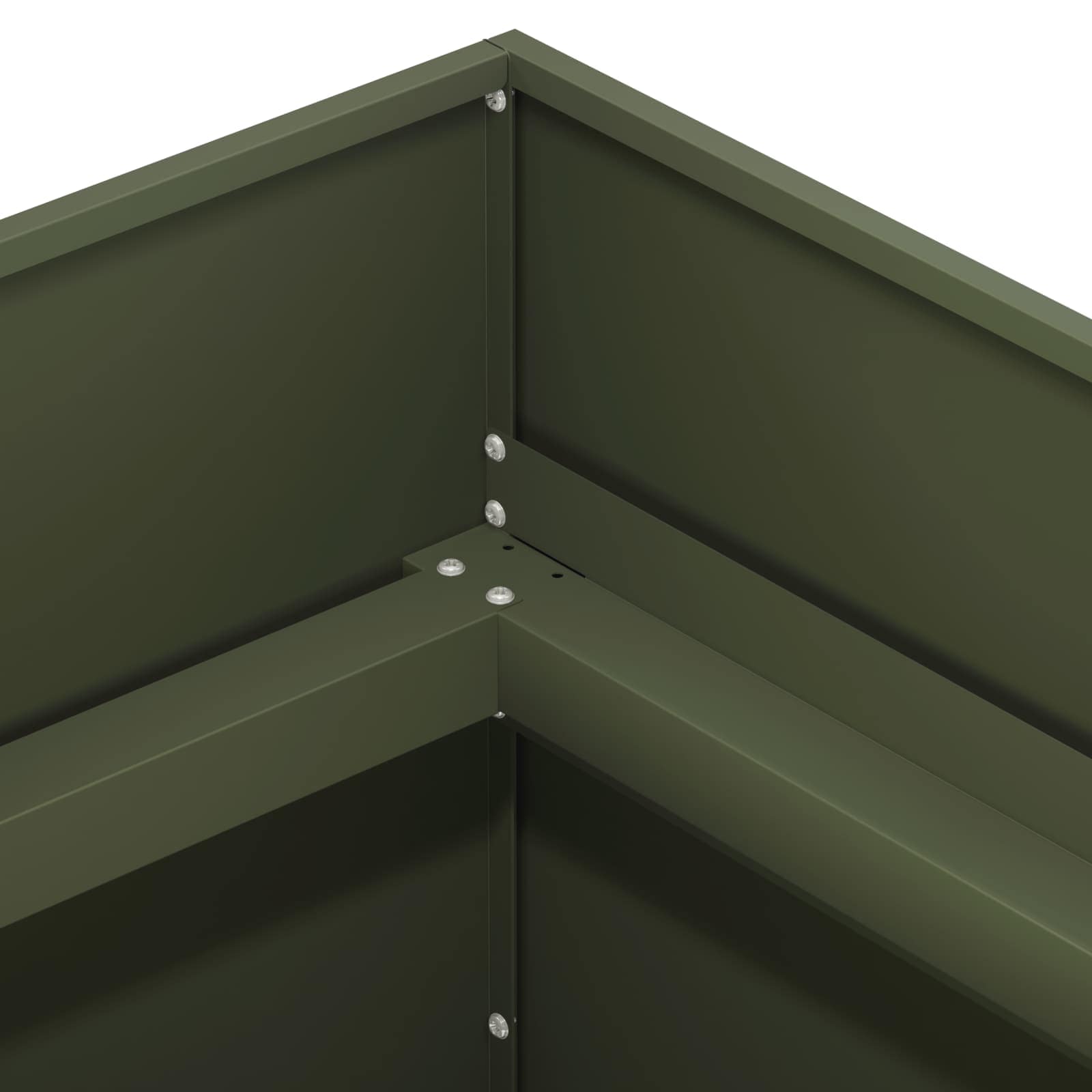 vidaXL Γλάστρα Κήπου Λαδί 120 x 40 x 60 εκ Ψυχρής έλασης χάλυβας - Image 5