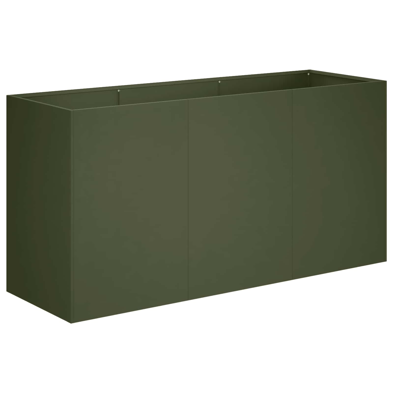 vidaXL Γλάστρα Κήπου Λαδί 120 x 40 x 60 εκ Ψυχρής έλασης χάλυβας - Image 2