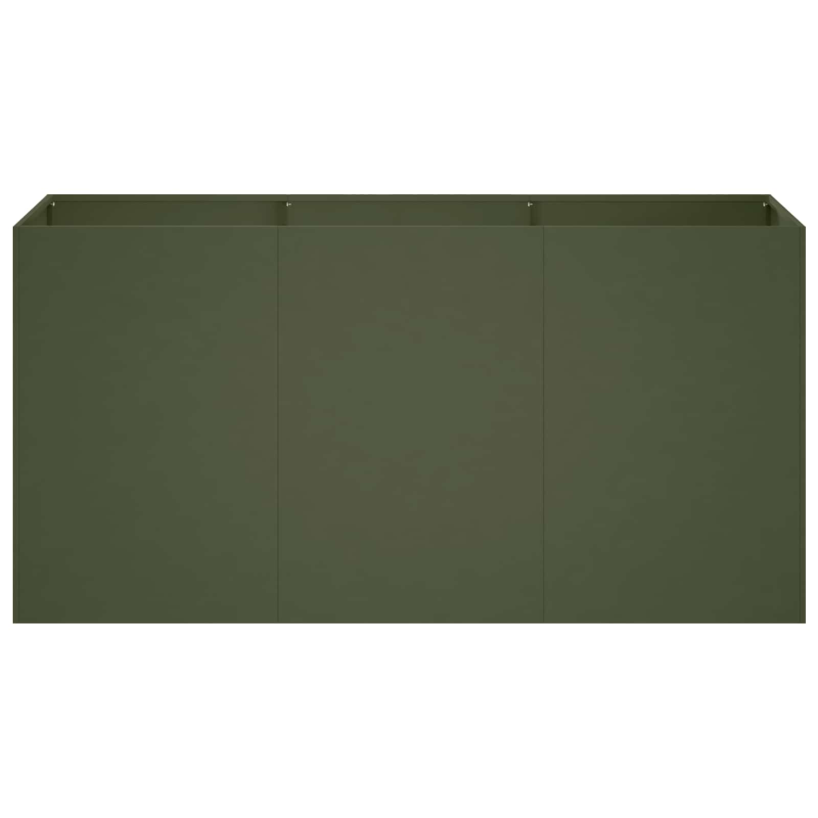 vidaXL Γλάστρα Κήπου Λαδί 120 x 40 x 60 εκ Ψυχρής έλασης χάλυβας - Image 3