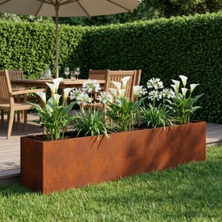 vidaXL Γλάστρα Κήπου Σκ rusty 280 x 40 x 60 εκ