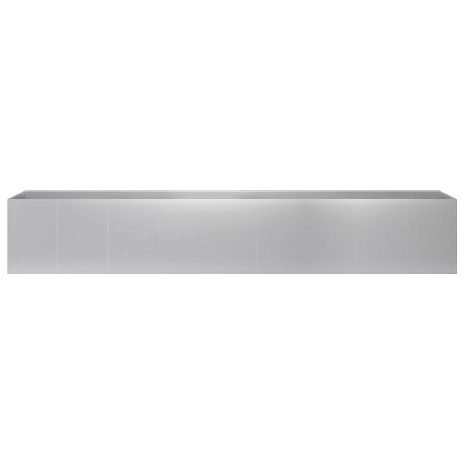 vidaXL Γλάστρα Κήπου Ασημί 360 x 40 x 60 εκ Γαλβανισμένος Χάλυβας - Image 3