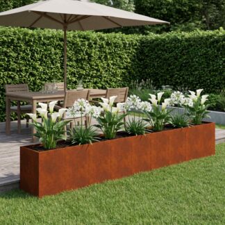 vidaXL Γλάστρα Κήπου Σκ rusty 360 x 40 x 60 εκ