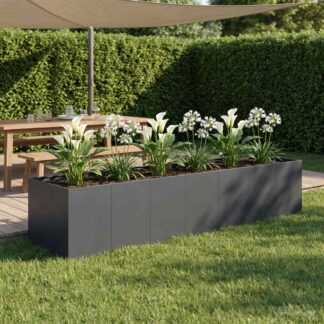 vidaXL Γλάστρα Κήπου Ανθρακί 280 x 80 x 60 εκ Ψυχρής έλασης χάλυβας