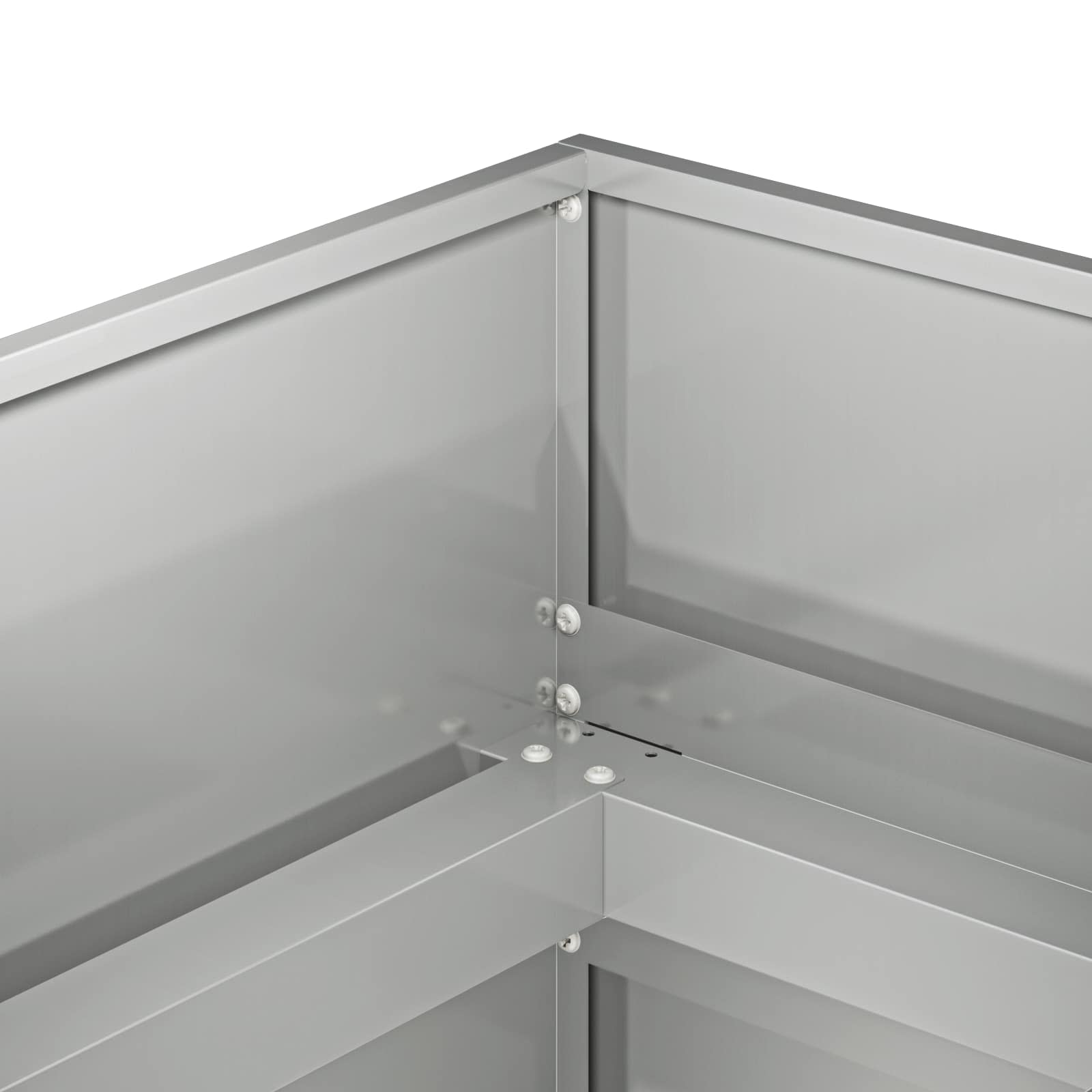 vidaXL Γλάστρα Κήπου Ασημί 360 x 80 x 60 εκ Γαλβανισμένος Χάλυβας - Image 5