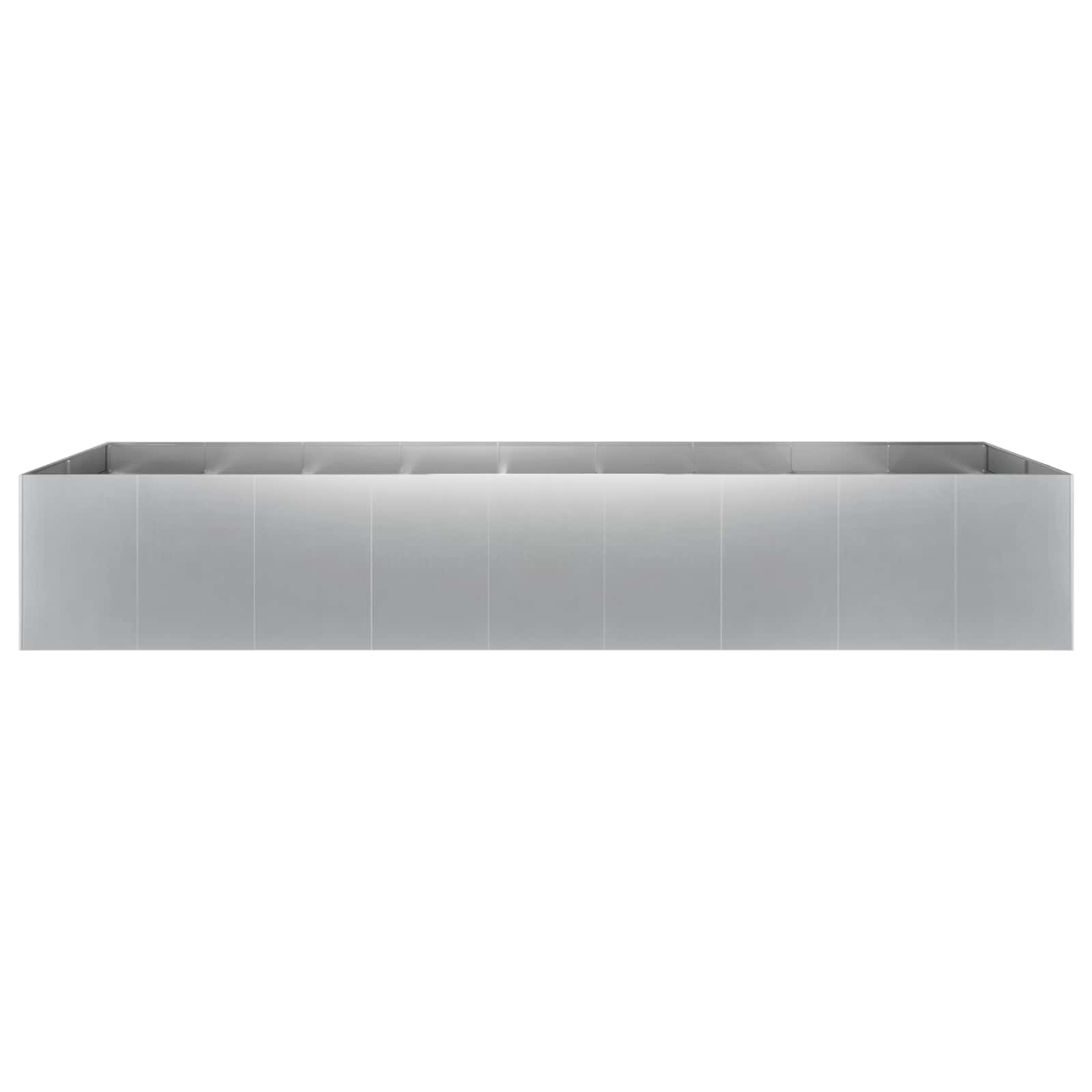 vidaXL Γλάστρα Κήπου Ασημί 360 x 80 x 60 εκ Γαλβανισμένος Χάλυβας - Image 3
