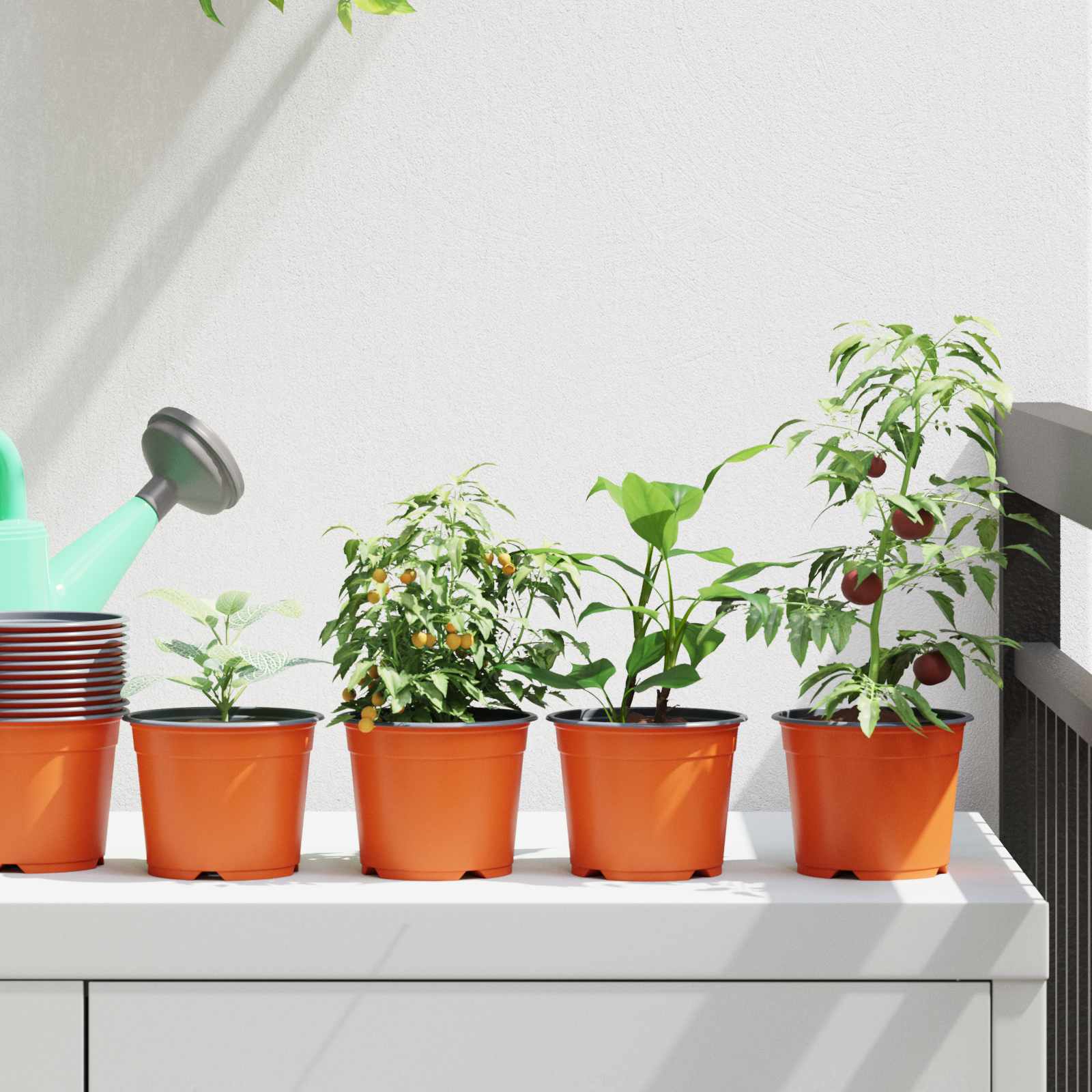 vidaXL Στρογγυλή Γλάστρα Λουλουδιών 200 τμχ. Τερακότα Ø 10 x 8 εκ.