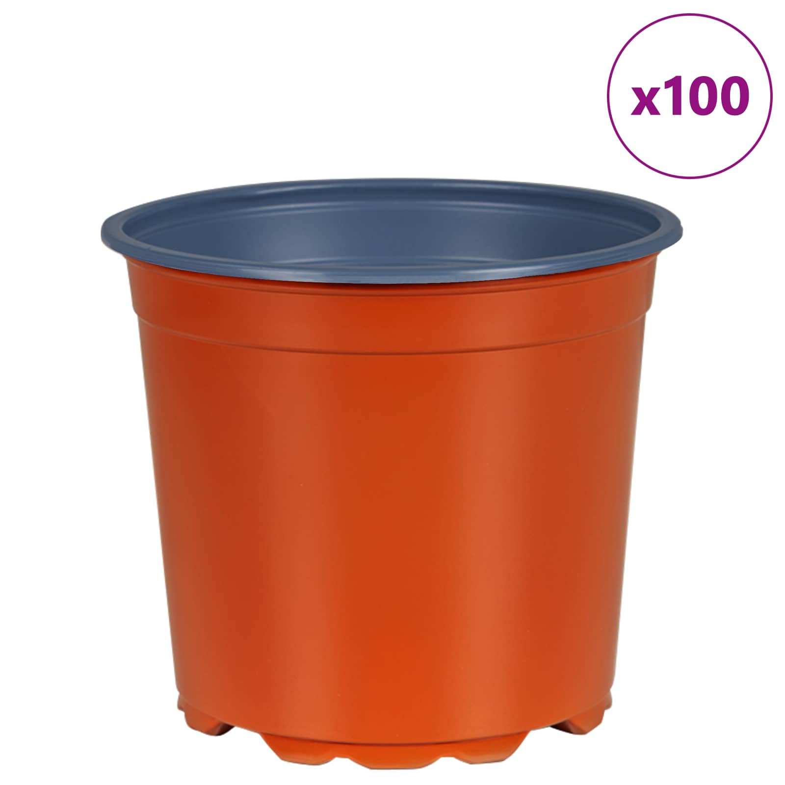 vidaXL Στρογγυλή Γλάστρα Λουλουδιών 100 τμχ. Τερακότα Ø 15 x 13 εκ - Image 4