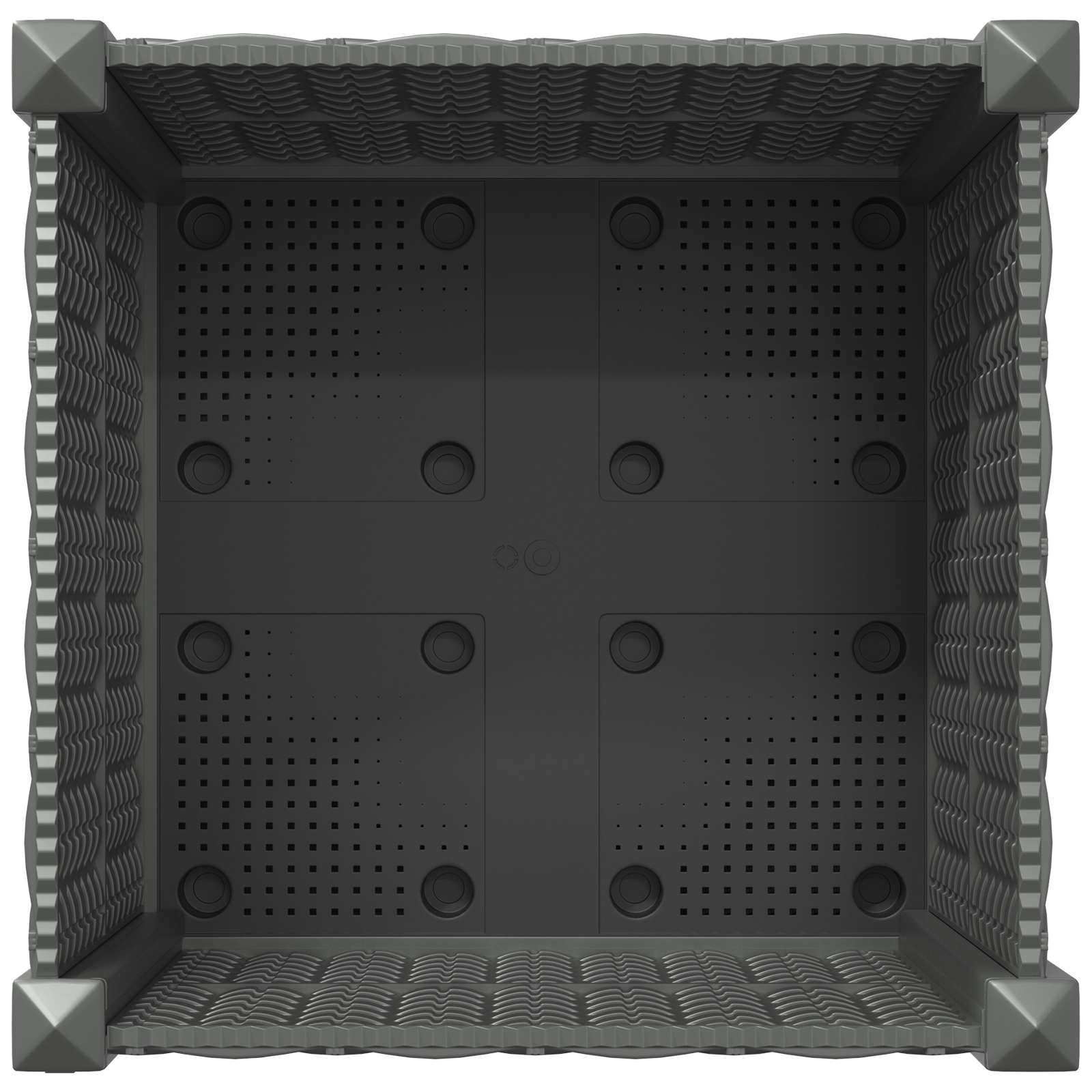 vidaXL Κήπος Γλαστράκι με Ροδάκια Ανοιχτό γκρι 40 x 40 x 48 cm PP - Image 5