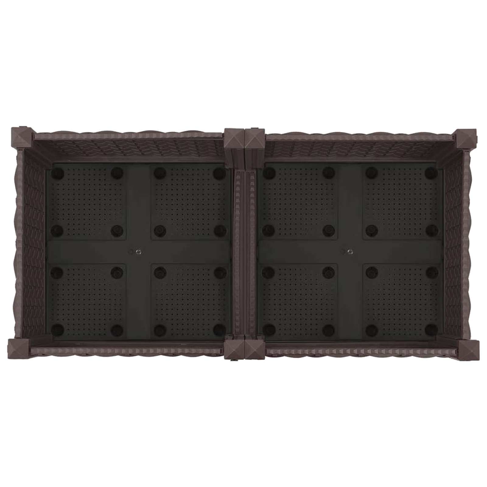 vidaXL Κήπος Γλαστράκι με Ροδάκια Καφέ 80 x 40 x 29 εκ PP - Image 5
