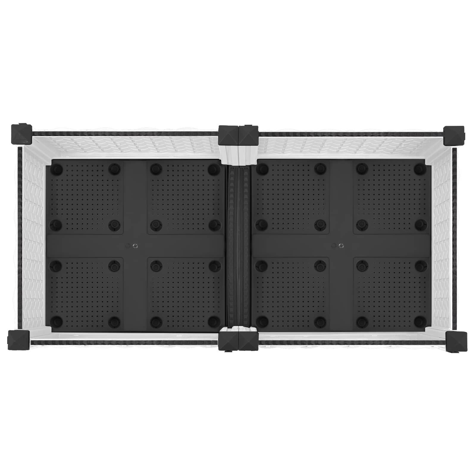 vidaXL Κήπος Γλαστράκι με Ροδάκια Λευκό 80 x 40 x 33 cm PP - Image 5