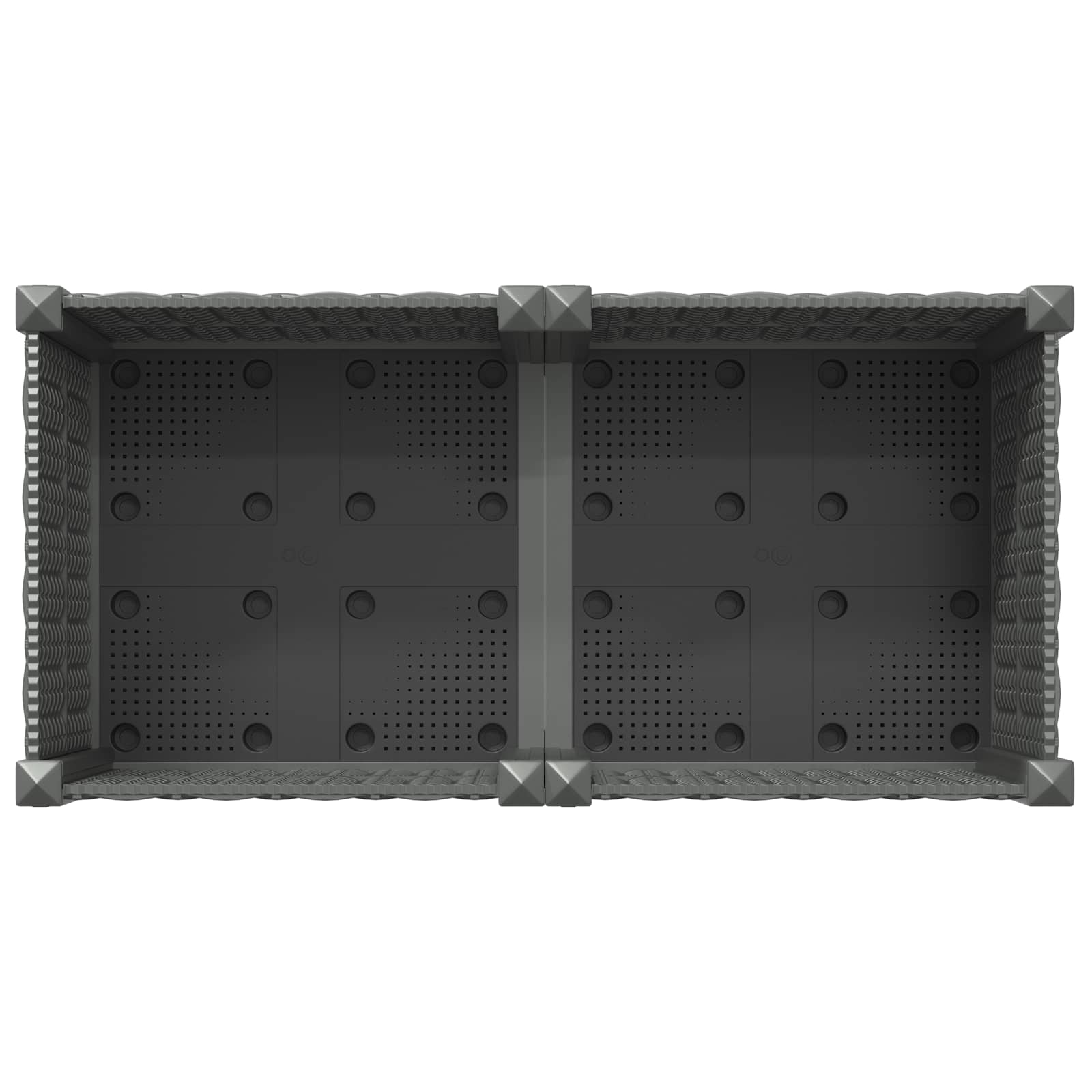 vidaXL Κήπος Γλαστράκι με Ροδάκια Ανοιχτό γκρι 80 x 40 x 48 cm PP - Image 5