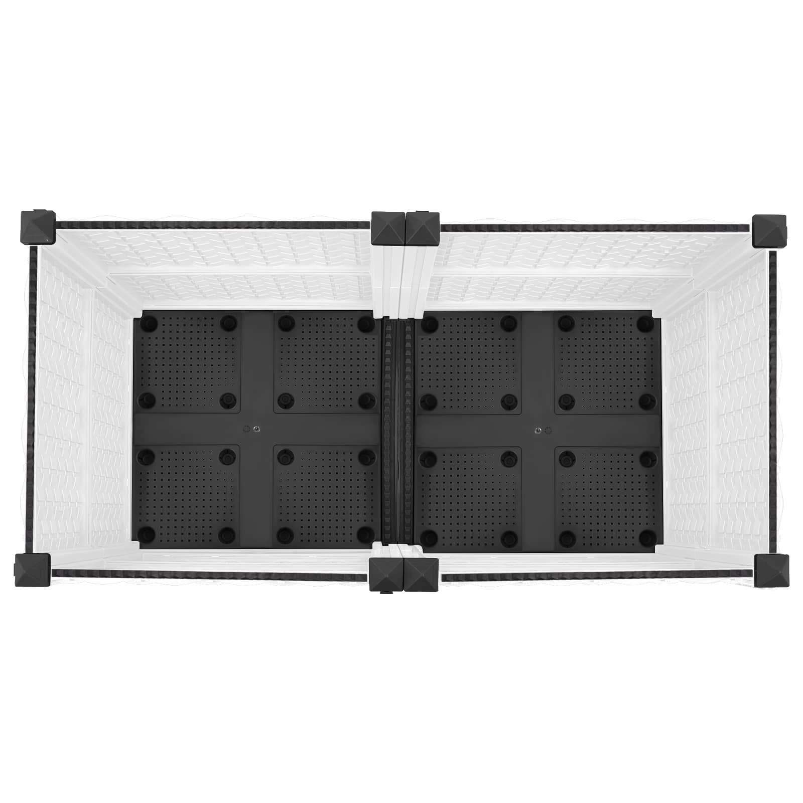 vidaXL Κήπος Γλαστράκι με Ροδάκια Λευκό 80 x 40 x 48 cm PP - Image 5