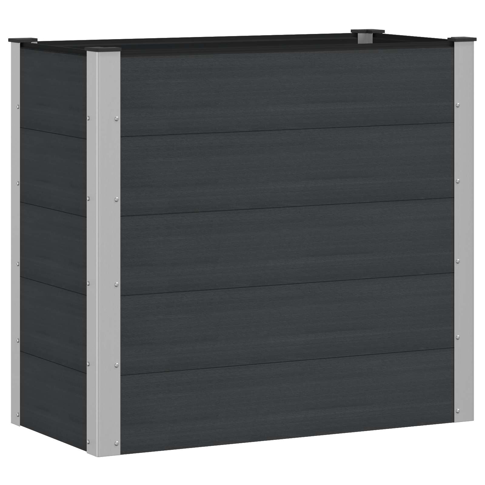 vidaXL Υπερυψωμένη Ζαρντινιέρα Μαύρο 100 x 50 x 91 cm - Image 2