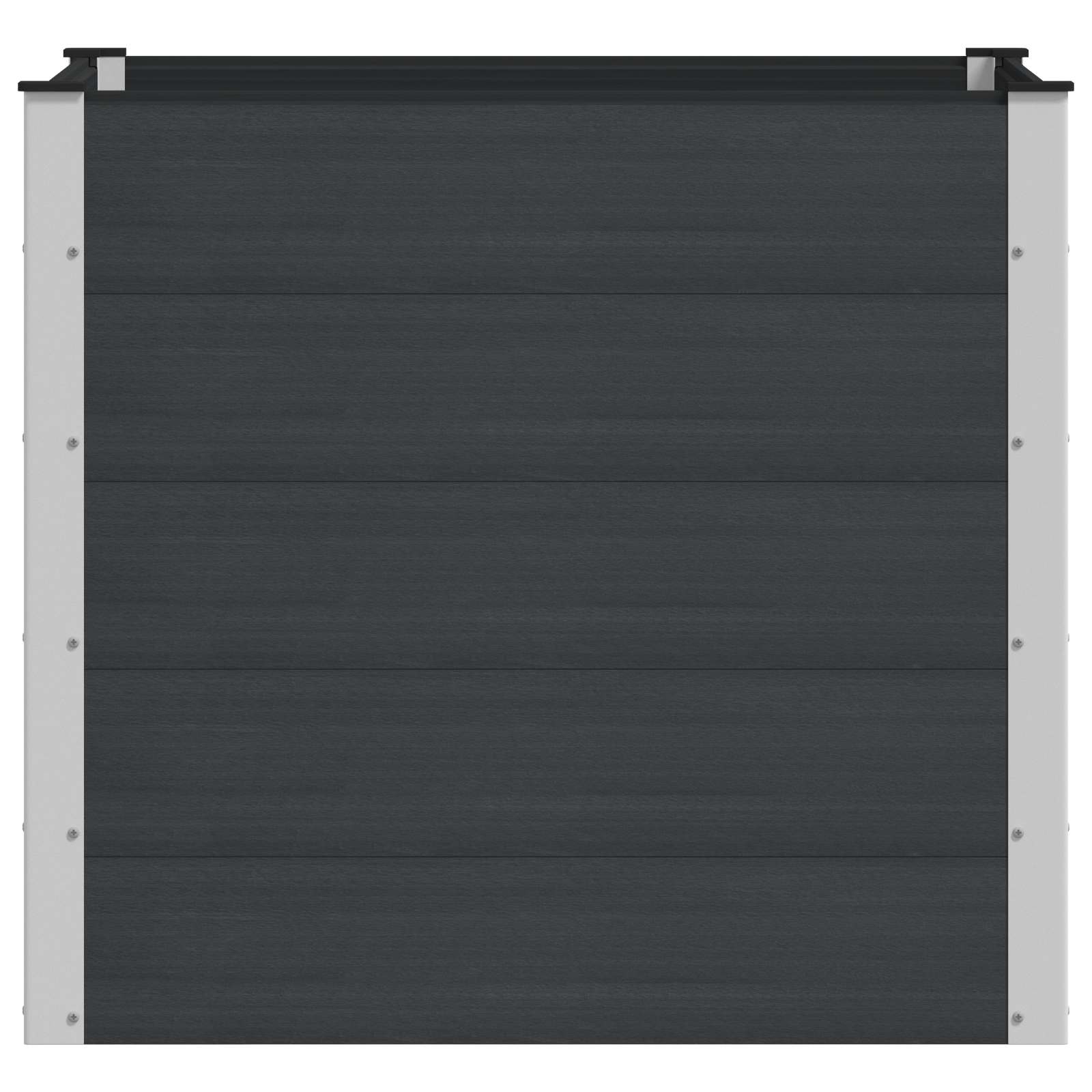 vidaXL Υπερυψωμένη Ζαρντινιέρα Μαύρο 100 x 100 x 91 cm - Image 3