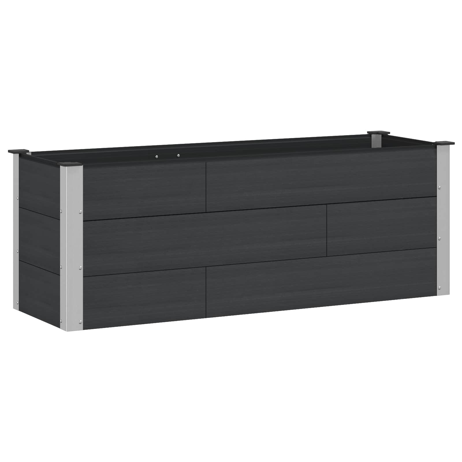 vidaXL Υπερυψωμένη Ζαρντινιέρα Μαύρο 150 x 50 x 54 cm - Image 2