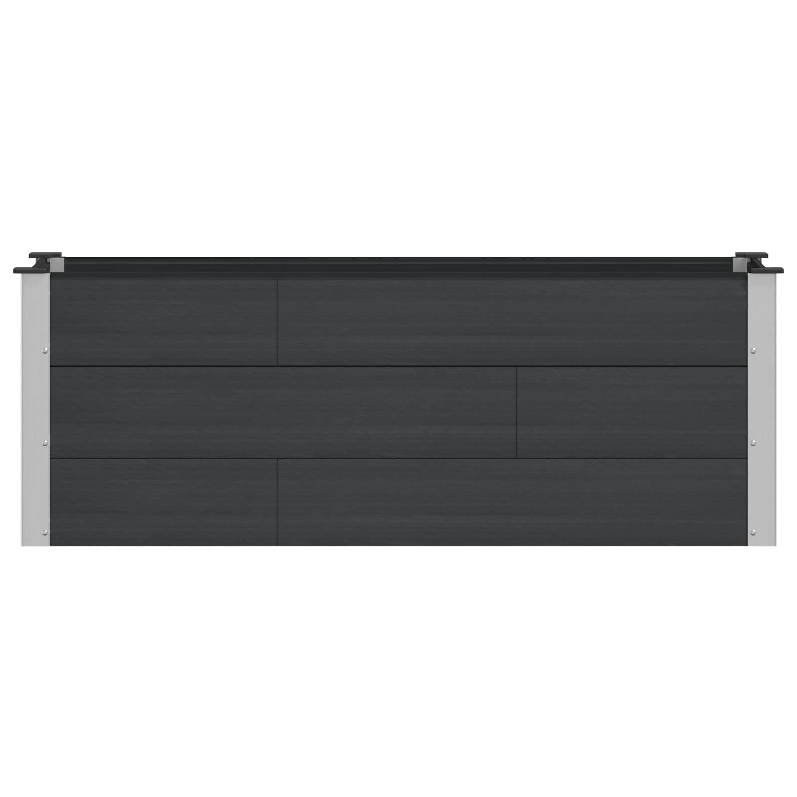vidaXL Υπερυψωμένη Ζαρντινιέρα Μαύρο 150 x 50 x 54 cm - Image 3